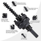 Hex Shaft Hole Saw Mandrel, 7/16-Inch and 3/8 Inch Hole Saw Arbor with 3Pcs Central Drill/2PCS Hex wrench/2Pcs Spring