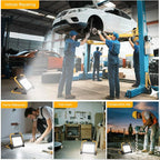 100W 11000LM LED Work Light with 16.5FT Cord, IP66 Waterproof, Portable Flood Light for Construction, Workshop, Garage, and Outdoor Use