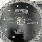 DT-DIATOOL 5 Inch Tile Cutting Blade Porcelain Ceramic Pack of 5 with Mesh Turbo Diamond Segment
