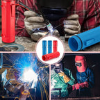 Zonon 8 Pcs Welding Rod Holder Stick Welding Electrode Rod Storage Tube 14 Inch Rod Storage Container Airproof Welding Rod Holder Waterproof Storage Canister for Welding Rod(Red Blue)