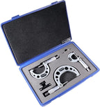Accusize Industrial Tools 0-3 inch x .0001'' Ultra-Precision M-Type Outside Micrometers Carbide Tipped 3 Pc Set, EG00-0903