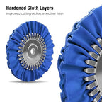 2PCS 8" Airway Buffing Wheel with 5/8" Arbor Flange-Free Hub，Blue Buffing Wheels for Angle Grinder, Heavy Cutting Metal Polishing Wheel for Aluminum Wheels Stainless Steel Metal Surface Prep