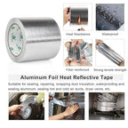 BOMEI PACK Adhesive Aluminum Foil Heat Shield Tape 2 Pack Barrier Fiberglass Thermal Insulation Reflective Material High Temp Protection (4Rolls 3inch)