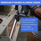 1/2 x 18 Inch 5000 Grit Sanding Belts 10 Pack -Ultra Fine Pyramid Alumina Abrasive Belts for Air File Belt Sander, Auto Clear-Coat, Woodworking & Metal Finishing