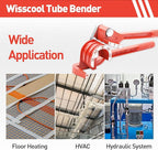 Tube Bender 3-in-1 Tubing Pipe Bender for Soft Copper, Aluminum, Metal, Pipe Bender 180° (1/4" 5/16" 3/8" Red)