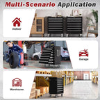 Rolling Tool Chest with Drawers, 7 Drawers Tool Chests & Cabinets, Metal Toolbox with Wheels, Lockable Storage Cabinet, Garage Tool Box with Drawers (Black, 7 Drawers)
