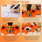THINKWORK Diamond Drill Bits, Dry/Wet Brazing Hollow Drill Hole Saw Kit, 12 PCS Tile Opener (1/4"-2”) with Double Suction Cups Hole Saw Guide Jig, Suitable for Glass, Ceramic, Tile, Marble, Porcelain