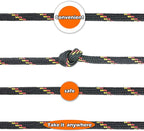 Wellmax Diamond Braid Nylon Rope, 3/8 in X 50 Foot, UV Resistant, High Strength and Weather Resistant - Black