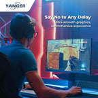 YANGER Cat8 Ethernet Cable 100FT，Nylon Braided High Speed Heavy Duty Network LAN Patch Cord, 40Gbps 2000Mhz with Gold Plated RJ45 Connector, Indoor&Outdoor for Modem/Router/Gaming/PC