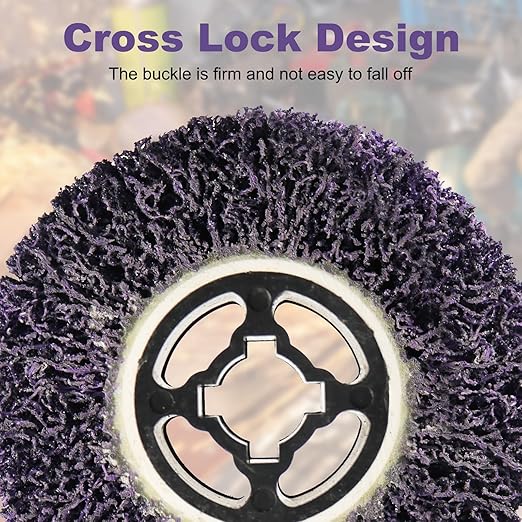 Rocaris 2PCS 36 Grit Abrasive Drawing Wheel Drum, 4.5"×4" Wire Drawing Polishing Burnishing Wheels, Buffing Wheels for Wood Metal Surface Polishing, Purple