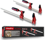 HimaPro 24 Inch Bar Clamp Set, 2 Pack 600 lbs Load Limit Medium Duty Quick Release Steel F Clamp, Ideal for Woodworking, Metalworking, and DIY Projects