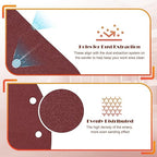 180 Grit Mouse Sander Sandpaper, Jamiikury 5 Hole Detail Sander Sandpaper Palm Sander Paper Mouse Sanding Pads Hook and Loop Sanding Sheets - Pack of 20