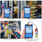 Network Cable Tester with NCV, Poe Cable Tracker Ethernet Cable Finder for Cable CAT5 CAT5e CAT6 Cat7 Cat8 Wire Tracker Test Fault Distance Location and Length Measurement for Telephone Line