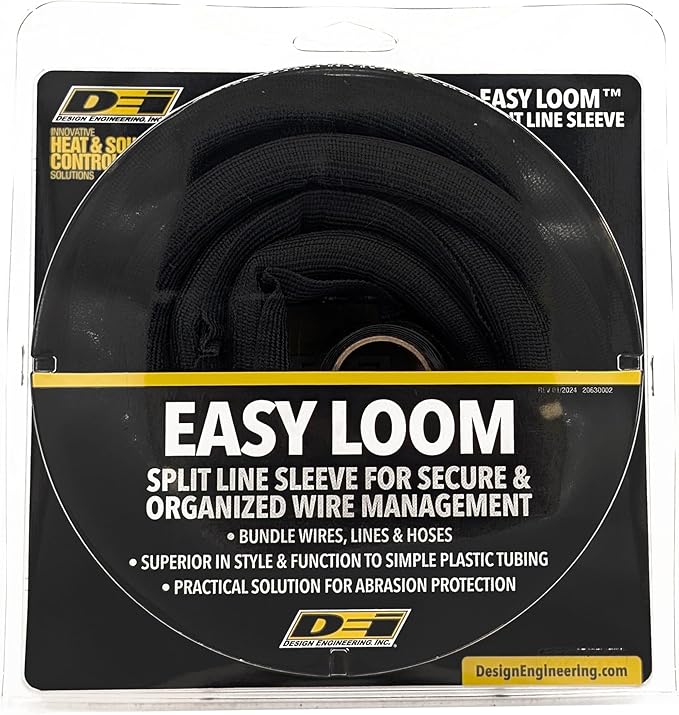 Design Engineering 010654 Easy Loom 5/8" (16mm) x 12' Split Sleeve Wire and Hose Protection