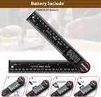 Digital Angle Finder Protractor, Angle Finder Ruler with 7inch/200mm, Angle Measuring Tool for Woodworking/Carpenter/Construction/DIY Measurement(2 Batteries Included) (Enhanced ABS)