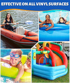 Air Mattress Patch Kit, Heavy Duty Waterproof Vinyl Repair Patch Kit, 80 ML Inflatable Patch Repair Kit for Air Mattresses, Swimming Pools, Hot Tubs, PVC Boats, Tent, Kayaks, Inflatable Toys