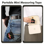50 Pcs 6 FT Mini Tape Measure Retractable Bulk Small Measuring Tape Pocket Size Measurement Tool for Operation Christmas Items Party Favor Gifts Stuffers for Men(Black)