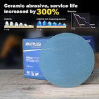 40 PCS Mesh Disc 6 inch Sanding Discs 80/120/180/240/320 grit Ceramic Abrasive Sandpaper Hook and Loop Orbital Sander Pads for Coating Removal,Body Repair, Auto Sanding