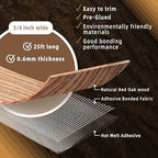 GSCIT Club Red Oak Edge Banding, 3/4 inch x 25ft roll of Veneer Edge Banding -Pre-glued Flexible, Real Wood Tape Banding for Cabinet Repair Furniture Restoration