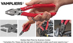 VAMPLIERS 4-Piece Stripped Screw Extractor Pliers Gift Set. Made in Japan. 8" Linesman, 7.5" Long Nose, 6.25" Multipurpose & 5" Mini Pliers. Remove any Stripped/Damaged/Rusted Screws.