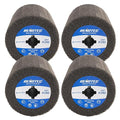 4"x4", Non-Woven Polishing Wheel, Very Fine Grit 280, 4 Pk, S/C, for Metal and Wood Surface Polishing