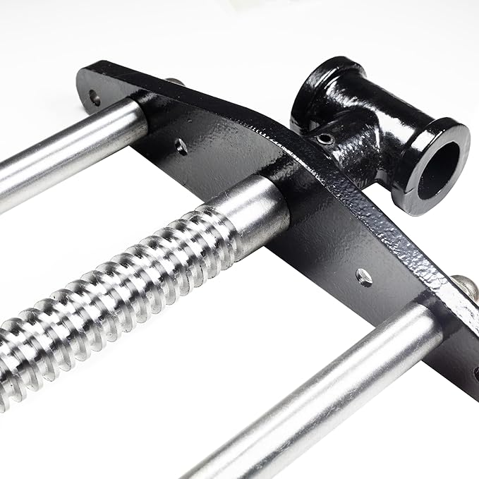 HFS(R) 9 Inch Woodworking Bench Vise, Heavy Duty Front Screw Vise for Workbench Chrome plating Leg Vise Hardware Woodworking with Mounting Screws