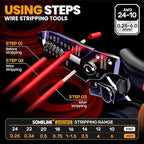 SOMELINE Wire Terminals Crimping Tool, with 39 Sizes Insulated Ratcheting Terminals Crimper Kit of AWG 22-10 Insulated Electrical Butt Bullet Spade Fork Ring Spade Splice Crimp Terminals