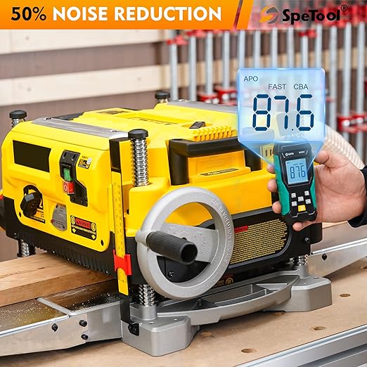 SpeTool 13 Inch Helical Planer Cutter Head for DW735 DW735X DW735-XE Thickness Planer, Spiral Cutterhead 4 Rows 56 Carbide Inserts with Pre-Assembled Bearings for Smoother Cut & Lower Noise