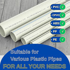 Deburring Tool for Plastic Pipe, Professional PVC Pipe Deburring & Chamfer Tool for 6 Sizes (1-1/4 to 4-Inch) with Sharp Blade - Plastic Pipe Reamer for Smooth Edges and Enhanced Adhesion