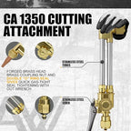 Cutting Attachment Torch - Oxyacetylene with 100FC Torch Handle, 3-101 Cutting Nozzle, Tip Cleaner