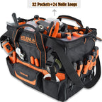 WELKINLAND 16" Tool Bags - 34-Pocket Heavy Duty Open Top Organizer for HVAC & Electricians