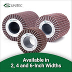 C.S. Unitec PTX Interleaf Combi Wheel | 180 Grit Metal & Wood Buffer Polisher Machine Attachment for Grinder Tool | 4" Diameter x 6" Wide (47323)