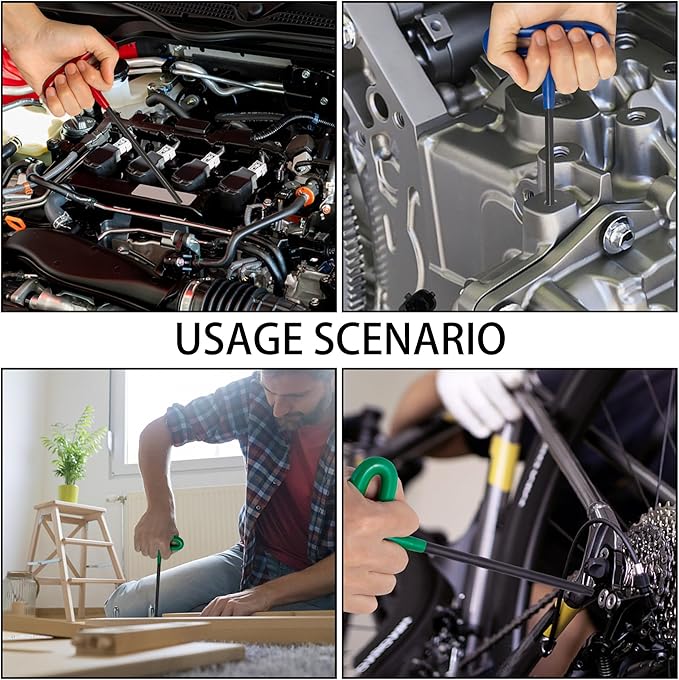 30-Piece T Handle Allen Wrench Set with Metric(2-10MM) & Inch(3/32-3/8) & Torx（T9-T50 Allen Hex Keys Wrench Set, 7.4 inches long, Cushion Grip