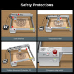 LASER TREE Laser Engraver, 30000mW（30W）Output Power Laser Engraver Machine with Air Assist Pump, High Precision Laser Cutter and Engraver for Wood & Metal Paper Acrylic Glass Leather etc，Class 4