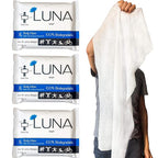 XL Wet Wipe Cleansing Body Wipes All Natural - 3 Pack Individual Pouches - Gentle & Unscented - No Rinse Bathing and Shower Wipe - Great for After Workout, Camping, Travel, Yoga, Gym
