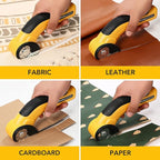 Electric Box Cutter, Cordless Electric Scissors With Safety Lock, USB Rechargeable Cardboard Cutter for Packages Leather Plastic（yellow）