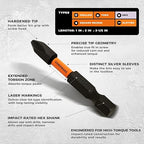 COMOWARE 68Pcs Premium Screwdriver Bit Set, Black Oxide Coated Bits with Dry Anti-Rust Oil, Includes 1", 2", 3-1/2" Bits, 6 Sockets & Magnetic Driver for Drill/Hand Tools, Portable Storage Case