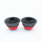 4 Inch Wire Cup Brush Set for Angle Grinder Ideal for Paint Stripping and Heavy Duty Conditioning, 5/8-11 Threaded Arbor (2)