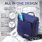 Extra Large Hanging Travel Toiletry Bag for Men and Women - Cosmetic Travel Bag With Shoulder Strap - Waterproof Hygiene Bag with Metal Xxl Swivel Hook and 19 Compartments for Toiletries