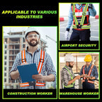 Hercicy 12 Pcs Reflective Vest High Visibility Safety Vests, Adjustable Bright Neon Lightweight Strap Gear (Yellow,Orange)