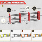 Power Tool Organizer with Charging Station Wall Mount, 3 Layer Expanded Heavy Duty Garage Organization, 45.5 Inch Length Garage Tool Storage, 8 Drills, 2 Assemble Method, Red