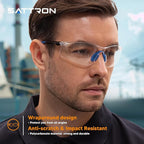 Clear Safety Glasses 12 Pack, Protective Eyewear UV Protection ANSI Z87.1, Safety Goggles Scratch & Impact Resistant, Eye Protection with Nose Pads for Men & Women Construction, Shooting, Lab Work