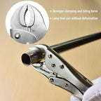 5-Piece Heavy-Duty Locking Pliers Tool Set with Case, 5", 7" & 10" Curved Jaw Adjustable Vise Grip Pliers and 7" & 9" Long Nose Welding Clamps for DIY Projects,Mechanic and Woodworking