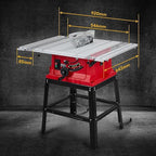 GAOMON Table Saw 10 Inch, 15 Amp 5000RPM Powerful Tablesaw With Stand & Protective Cover, 36 X 25 Inch Tabletop Saw 90° Cross Cut & 0-45° Bevel Cut, Adjustable Depth, for Woodwork