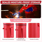 Simarro 2 Pcs Welding Rod Storage Tube 14 Inch Stick Welding Electrode Storage Tube Airproof Welding Rod Holder Waterproof Welding Rod Container for Welding Rod Canister (Red)
