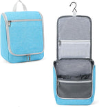 Della Gao Hanging Toiletry Bag for Men & Women, Portable Travel Cosmetic Makeup Bag Toiletries Organizer Kit, Water Resistant Bathroom Bag, Blue