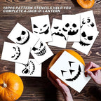 Bifrost Pumpkin Carving Kit, Halloween Pumpkin Carving Tools 22 Piece Premium Stainless Steel Tool Set with Stencils & Convenient Storage Bucket for Effortless Halloween Decorating