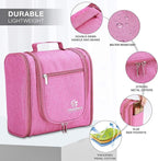 Hanging Toiletry Bag Extra Large Capacity | Premium Travel Organizer Bags For Men And Women | Durable Waterproof Nylon Bathroom, Shower, Makeup Bag For Toiletries, Cosmetics, Brushes
