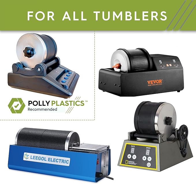Polly Plastics Rock Tumbler Media Grit Refill, Coarse 60/90 Silicon Carbide Grit, Stage 1 for Tumbling Stones (2 Pack) (2 lb.)
