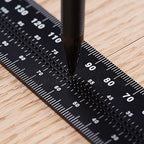 Precision Square Ruler for Measuring and Marking - Aluminum Steel Framing Tool for Professional Carpentry Use (300mm)